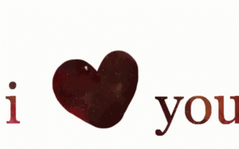 Neon Galaxy I Love You GIF