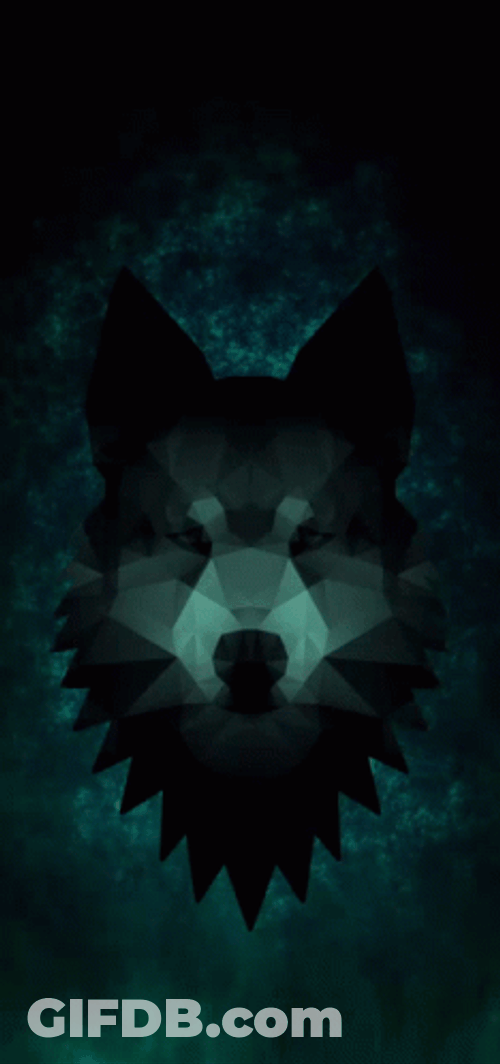 Neon Galaxy Light Eyes Wolf GIF