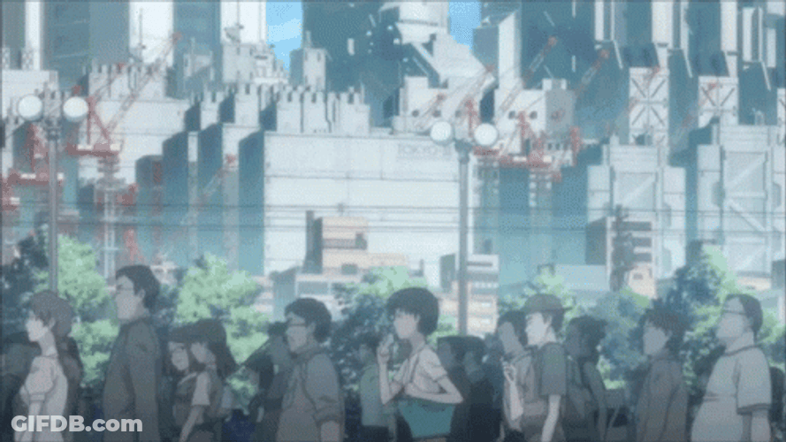Neon Genesis Evangelion Anime City GIF