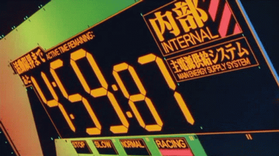 Neon Genesis Evangelion Countdown Timer GIF