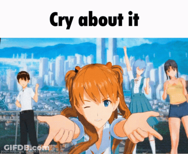 Neon Genesis Evangelion Cry About It GIF