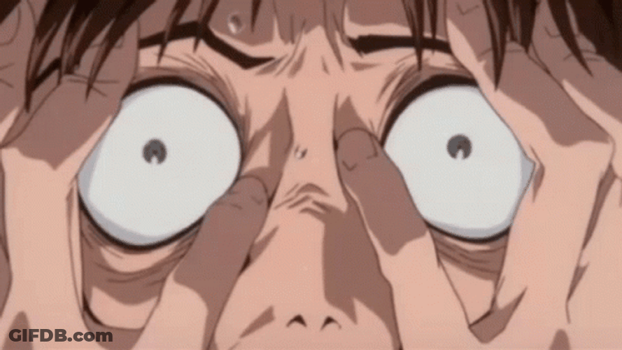 Neon Genesis Evangelion Eyes Wide Open GIF