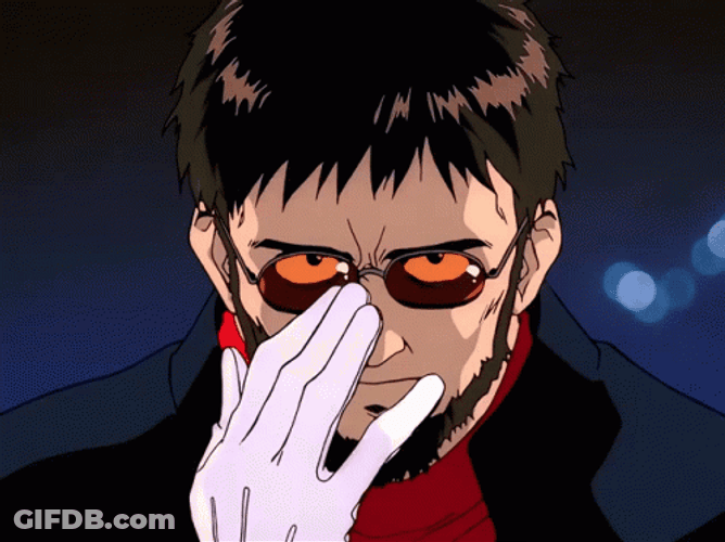 Neon Genesis Evangelion Four Characters GIF