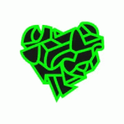 Neon Green Abstract Heart GIF
