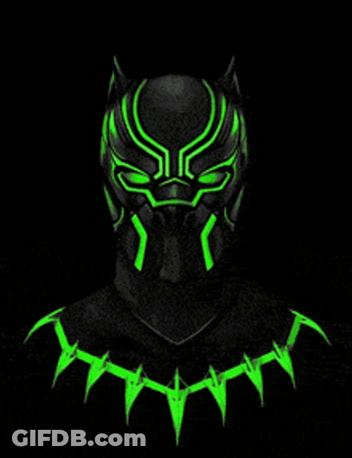 Neon Green Black Panther GIF
