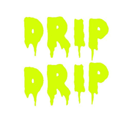 Neon Halloween Drip On White GIF