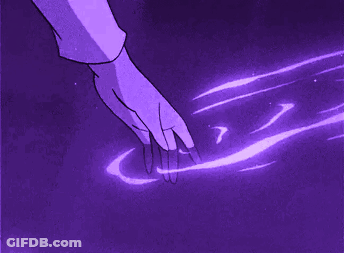 Neon Hand Night Purple Aesthetic GIF
