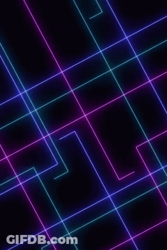 Neon Lines On A Black Background In The Style Of The 80S . GIF