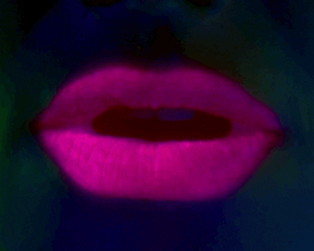 Neon Lips Film 90S GIF