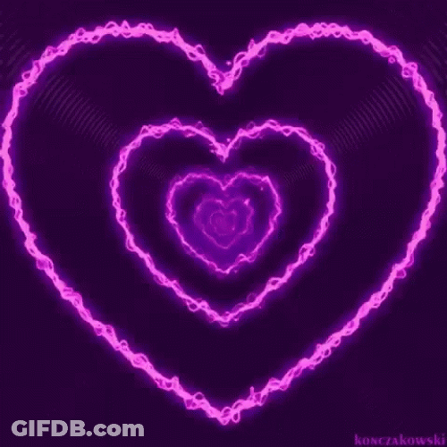 Neon Moving Heart GIF