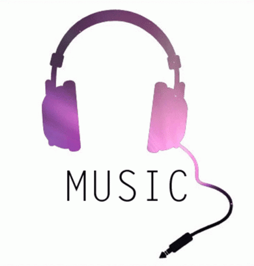 Neon Music Headphones Galaxy GIF