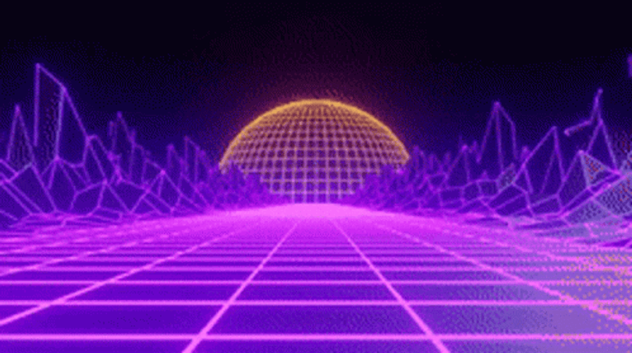 Neon Outrun Retro Wave GIF
