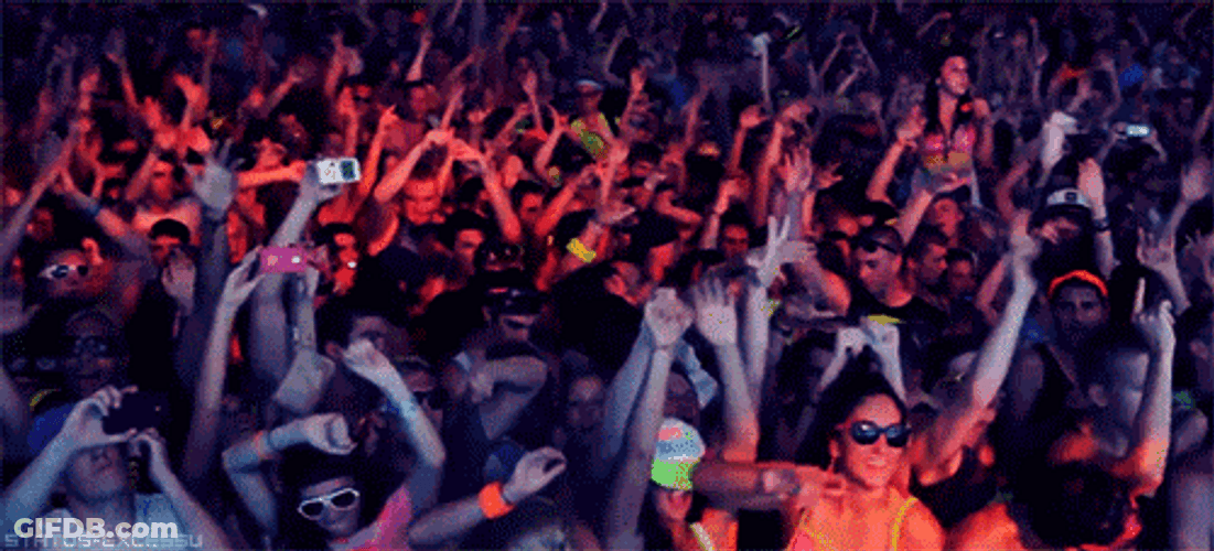 Neon Rave Party EDM Time GIF
