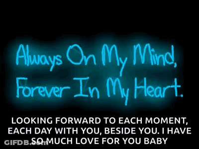 Neon Sign Always On My Mind Forever In My Heart GIF
