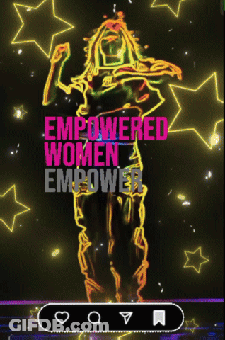 Neon Sign Empowered Women Empower GIF