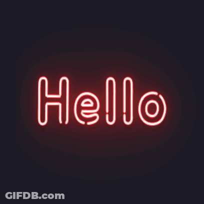 Neon Sign Hello GIF