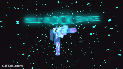 Neon Sign Nelz Unlock Service With Gun GIF
