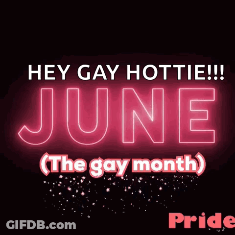 Neon Sign Saying Hey Gay Hottie June Gay Month GIF