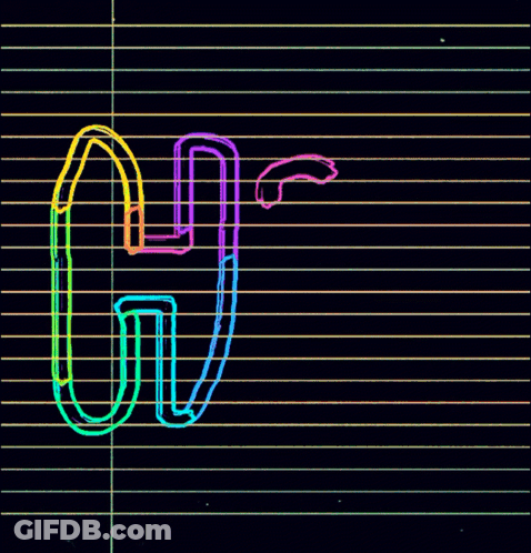 Neon Sign Saying Hi GIF