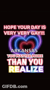 Neon Sign Saying Hope Your Day Is Very Very Gay GIF