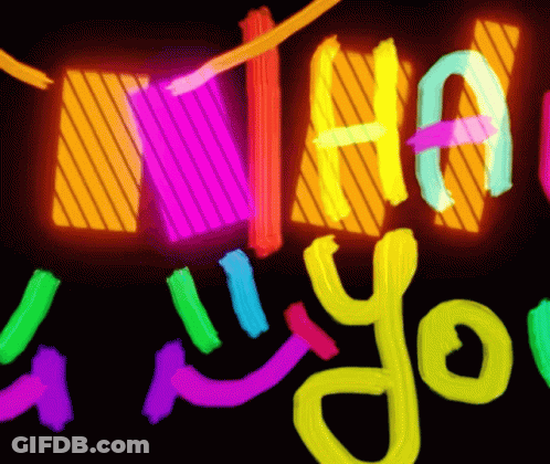 Neon Sign Saying I Love You GIF