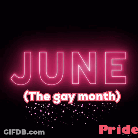 Neon Sign Saying June Gay Month GIF