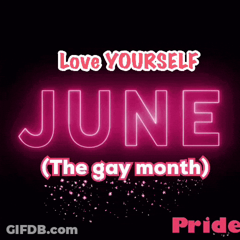 Neon Sign Saying Love Yourself June GIF