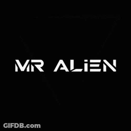 Neon Sign Saying Mr Alien GIF