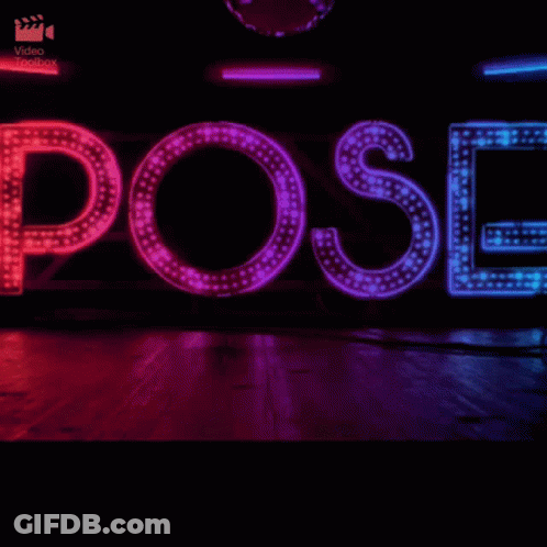 Neon Sign Saying Pose GIF