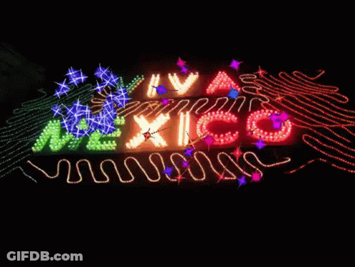 Neon Sign Saying Viva Mexico GIF