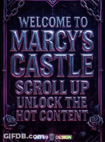 Neon Sign Welcome To Marcy's Castle Scroll Up Unlock The Hot Content GIF