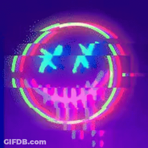 Neon Sign With Smiley Face GIF