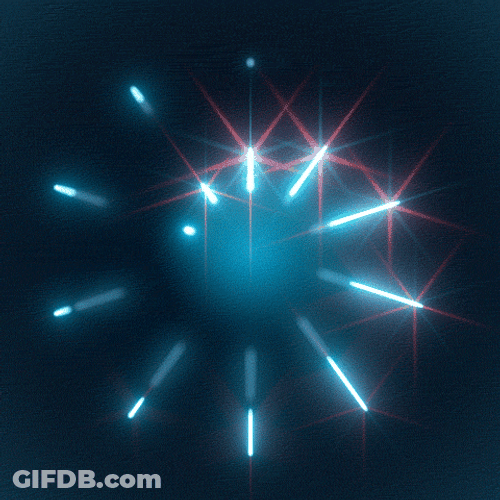 Neon Sparkle In Circles GIF