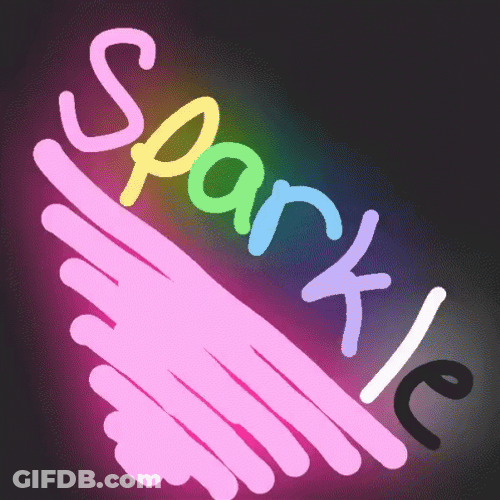 Neon Sparkles Word Art GIF