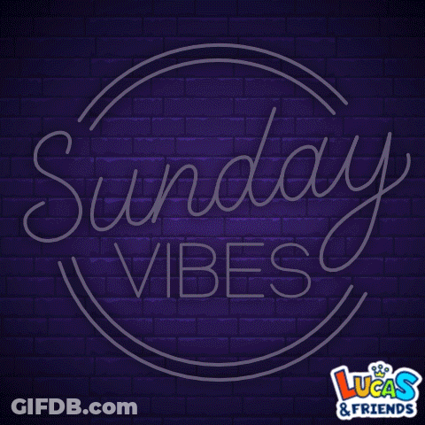 Neon Sunday Vibes Sign GIF