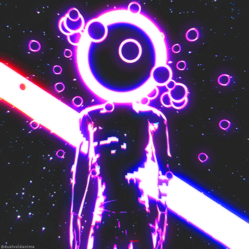 Neon Universe Human Body GIF