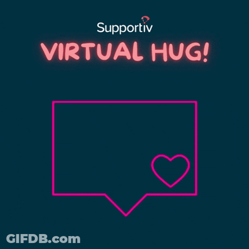 Neon Virtual Hug GIF