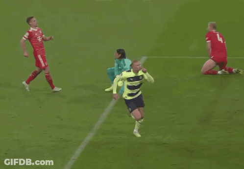 Neon Yellow Blue Etihad Airways Soccer Player Dancing GIF