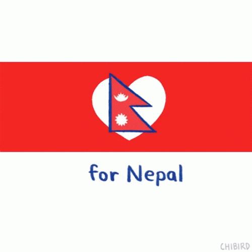 Nepal Heart Animation GIF