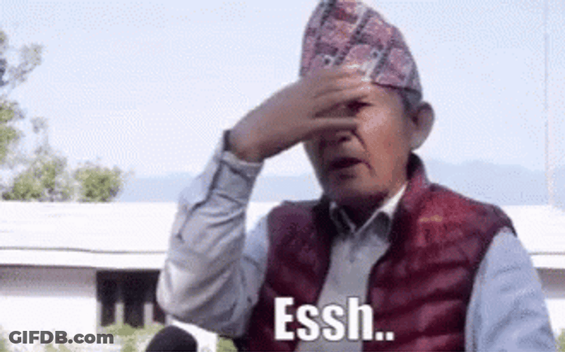 Nepal Man Face Palm GIF