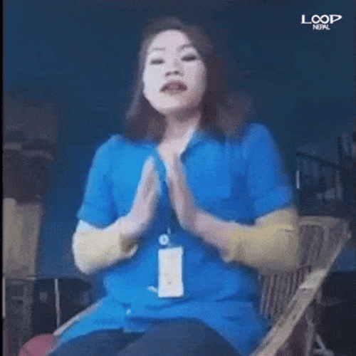 Nepal Woman Greets GIF