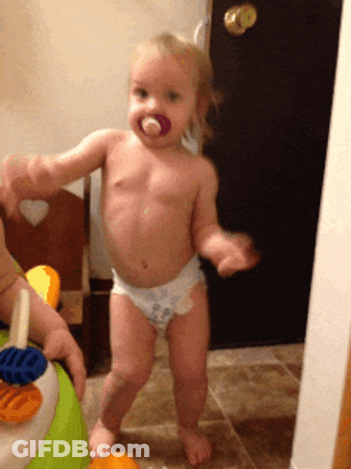 Nepo Baby On Diapers Dancing GIF