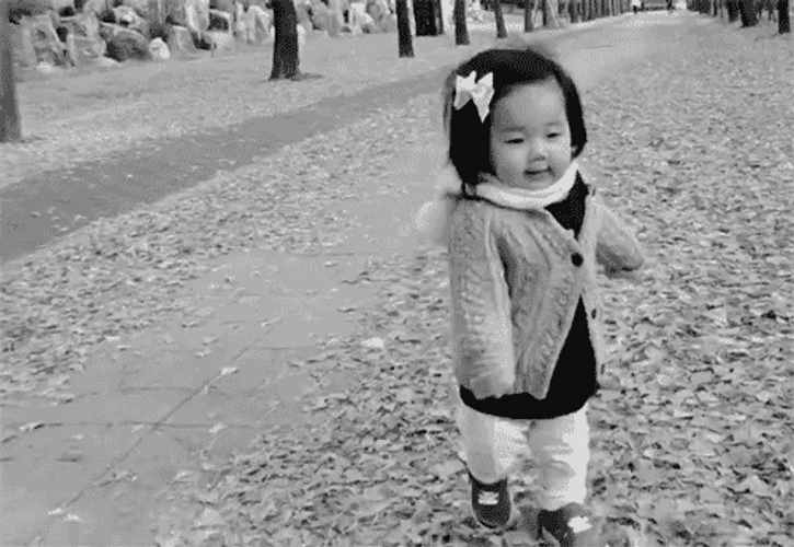 Nepo Baby Walking Freely On Street GIF