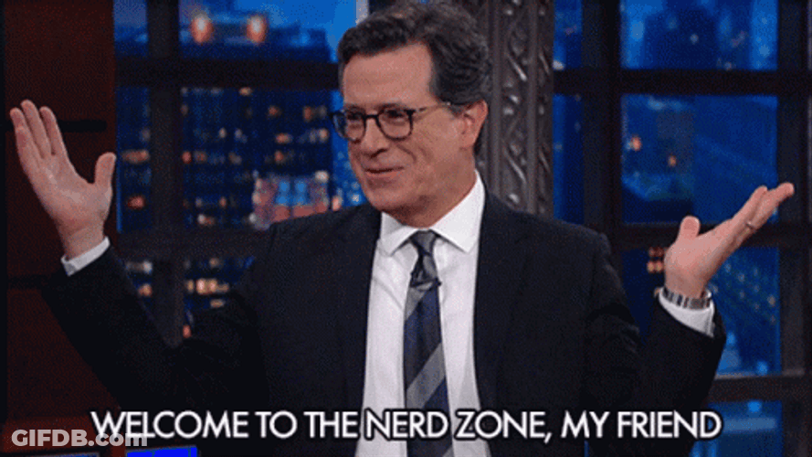 Nerd Alert Host Stephen Colbert GIF