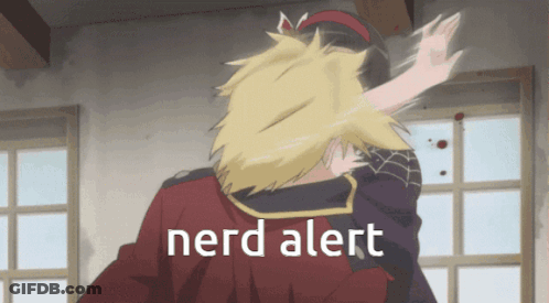 Nerd Alert Is Written On A Picture Of A Person GIF
