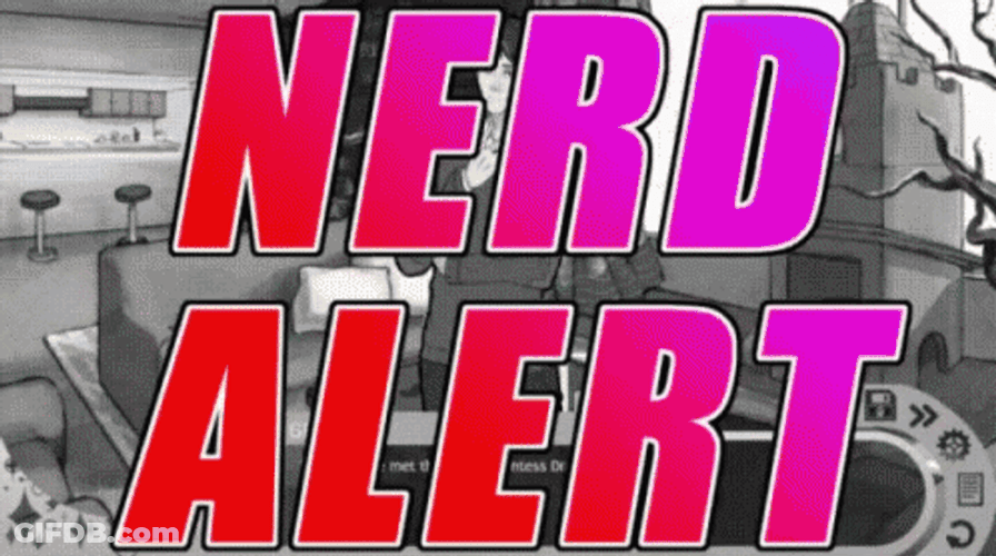 Nerd Alert Rainbow Text Digital Art GIF