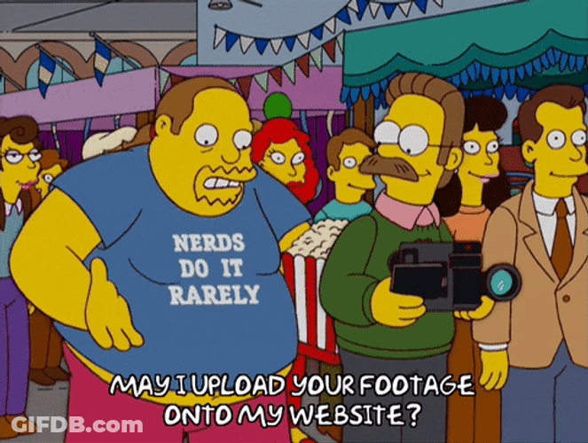 Nerd Comic Guy Revealing Self The Simpsons GIF