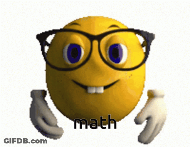 Nerd Emoji Doing Math Meme GIF