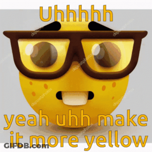 Nerd Emoji Make It More Yellow GIF
