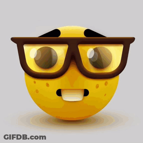Nerd Emoji Meme Face Mask GIF